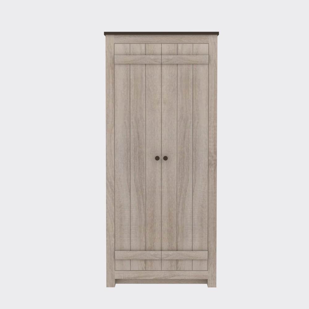 Dutton Tall Rustic Shoe Cabinet - Solid Wood Entryway Storage Organizer for Shoes, Boots & Accessories | Perfect for Hallway, Mudroom & Small Space Organization