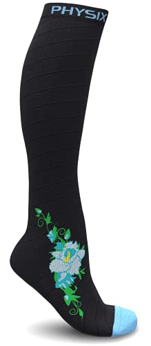 Black/Blue Flower