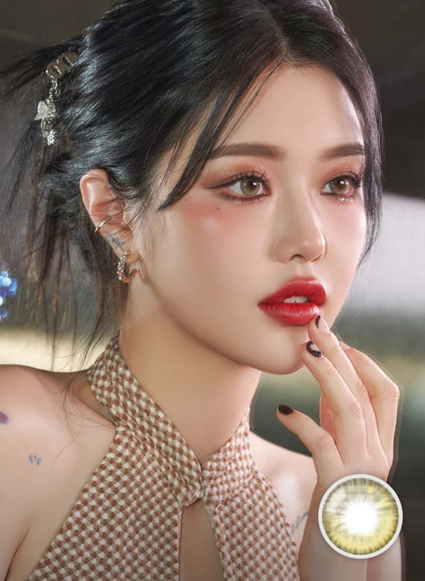 Fairy Brown Monthly Contact Lenses (2 Pack) - Comfortable & Natural-Looking for Daily Wear, Cosplay, and Special Occasions