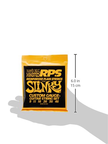 Ernie Ball Hybrid Slinky RPS Electric Guitar Strings - 9-46 Gauge (P02241) | Premium Nickel Wound for Rock & Metal | Perfect for Live Performances & Studio Recording