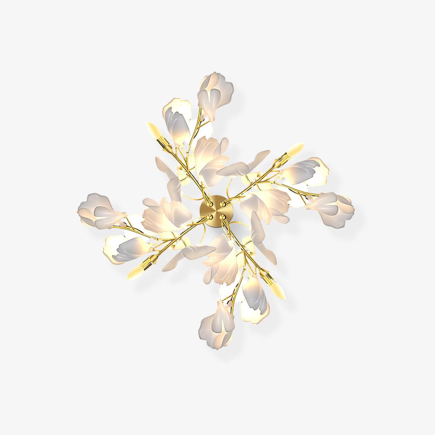 Gingko Flowers Plug-in Wall Lamp - Decorative Night Light for Bedroom, Nursery, Living Room & Hallway