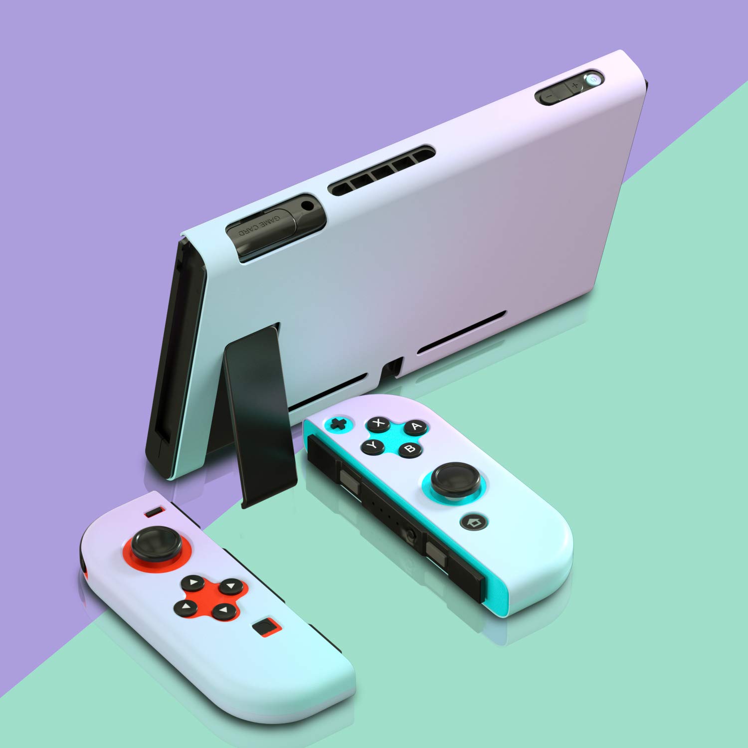 Durable Hard Protective Case for Nintendo Switch - Shockproof & Scratch-Resistant Cover for Nintendo Switch Console (Purple & Blue) - Perfect for Travel, Storage & Gaming On-The-Go