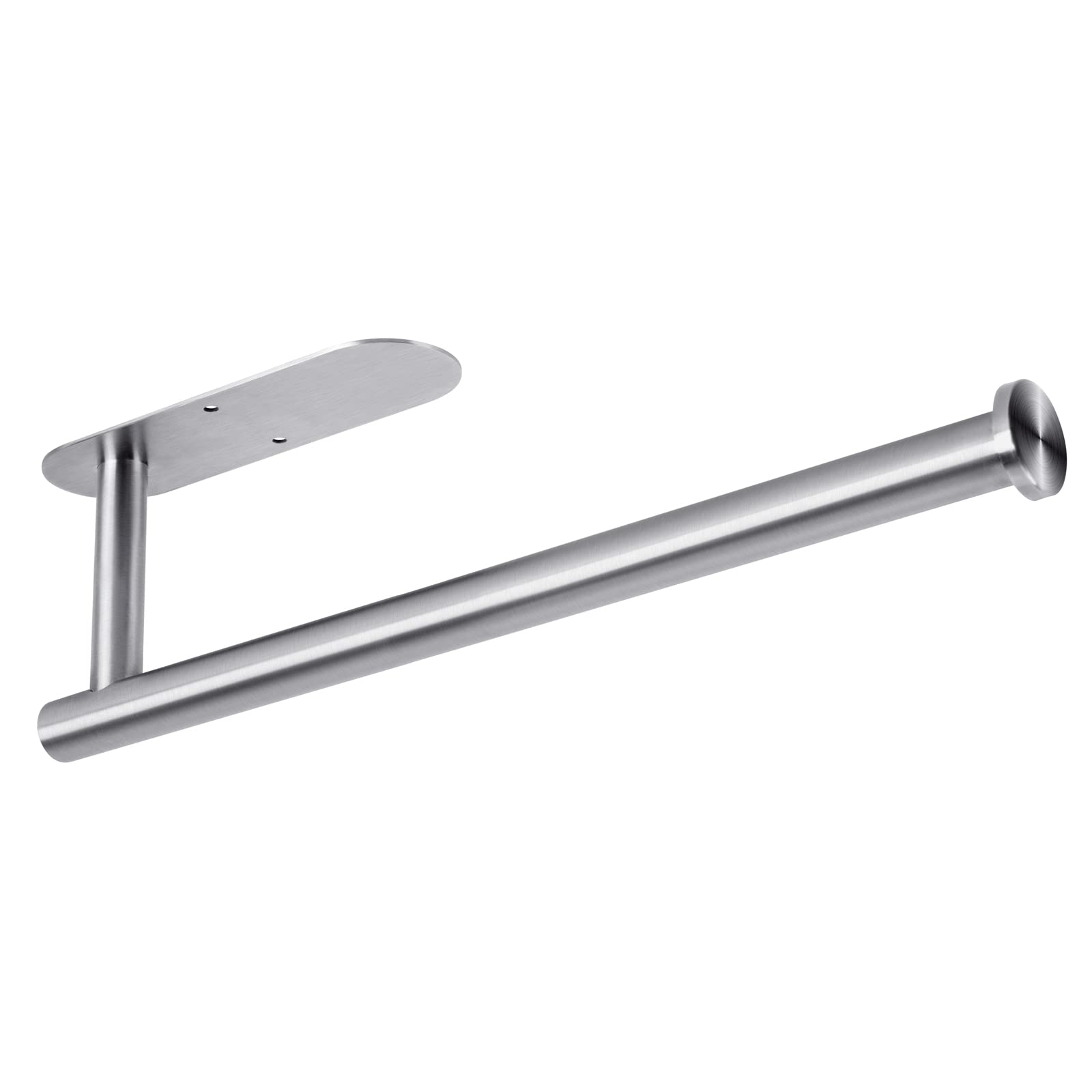 **Elyum Self-Adhesive or Drill-Mount Paper Towel Holder - 13-Inch Silver Under Cabinet & Wall-Mounted Towel Rack for Kitchen, Bathroom - Durable & Sturdy Design for Easy Access & Organization**