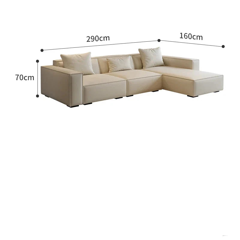 Modern Tofu Minimalist Lounge Sofa Set - 3-Piece Contemporary Fabric Sectional Couch for Small Spaces, Living Room, Apartment & Studio - Perfect for Relaxing, Entertaining & Compact Urban Living