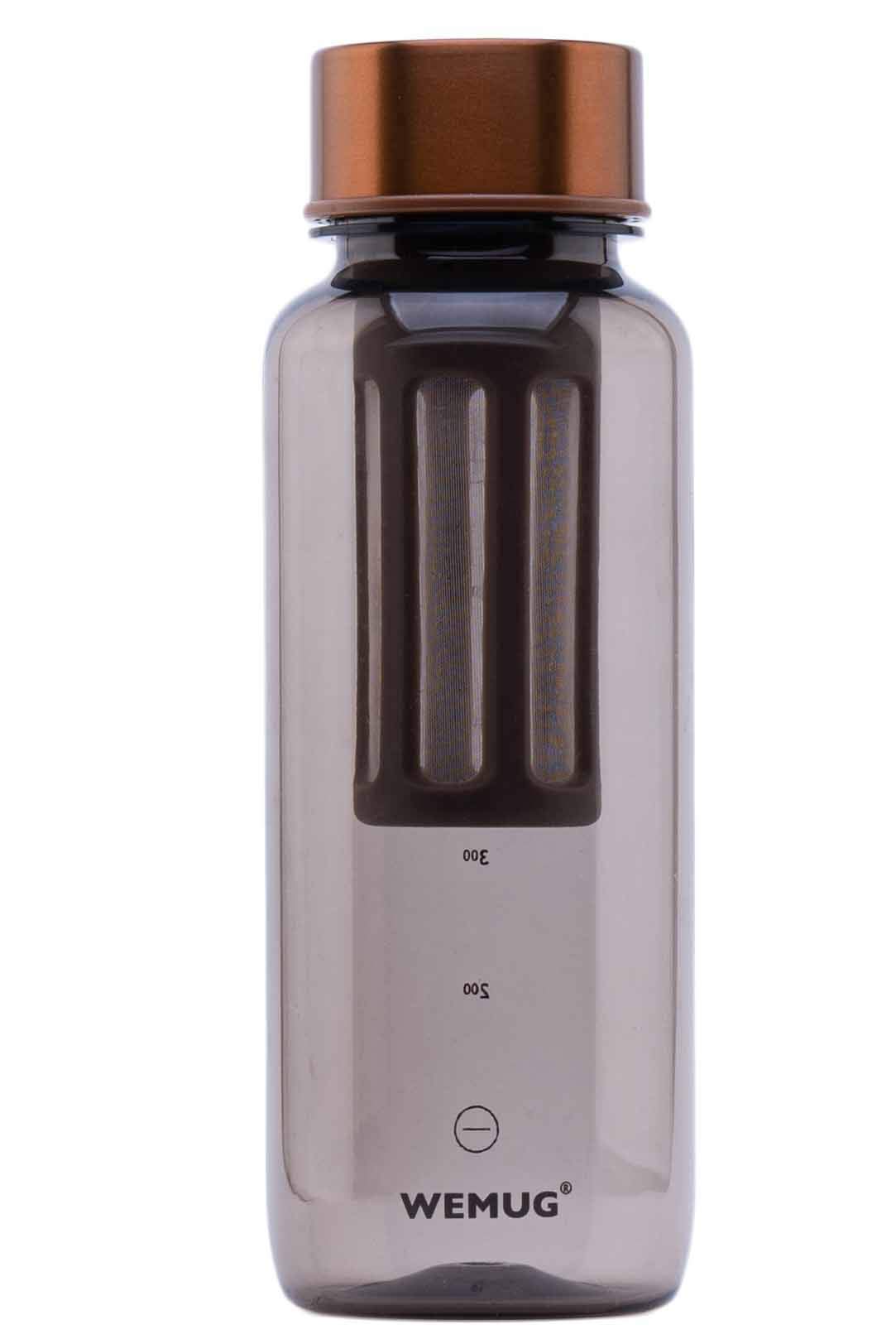 WEMUG 22 oz Portable Cold Brew Coffee Maker - Leak Proof, BPA-Free, Lightweight & Durable Plastic with Modern Copper Design - Perfect for Home, Office & Outdoor Use