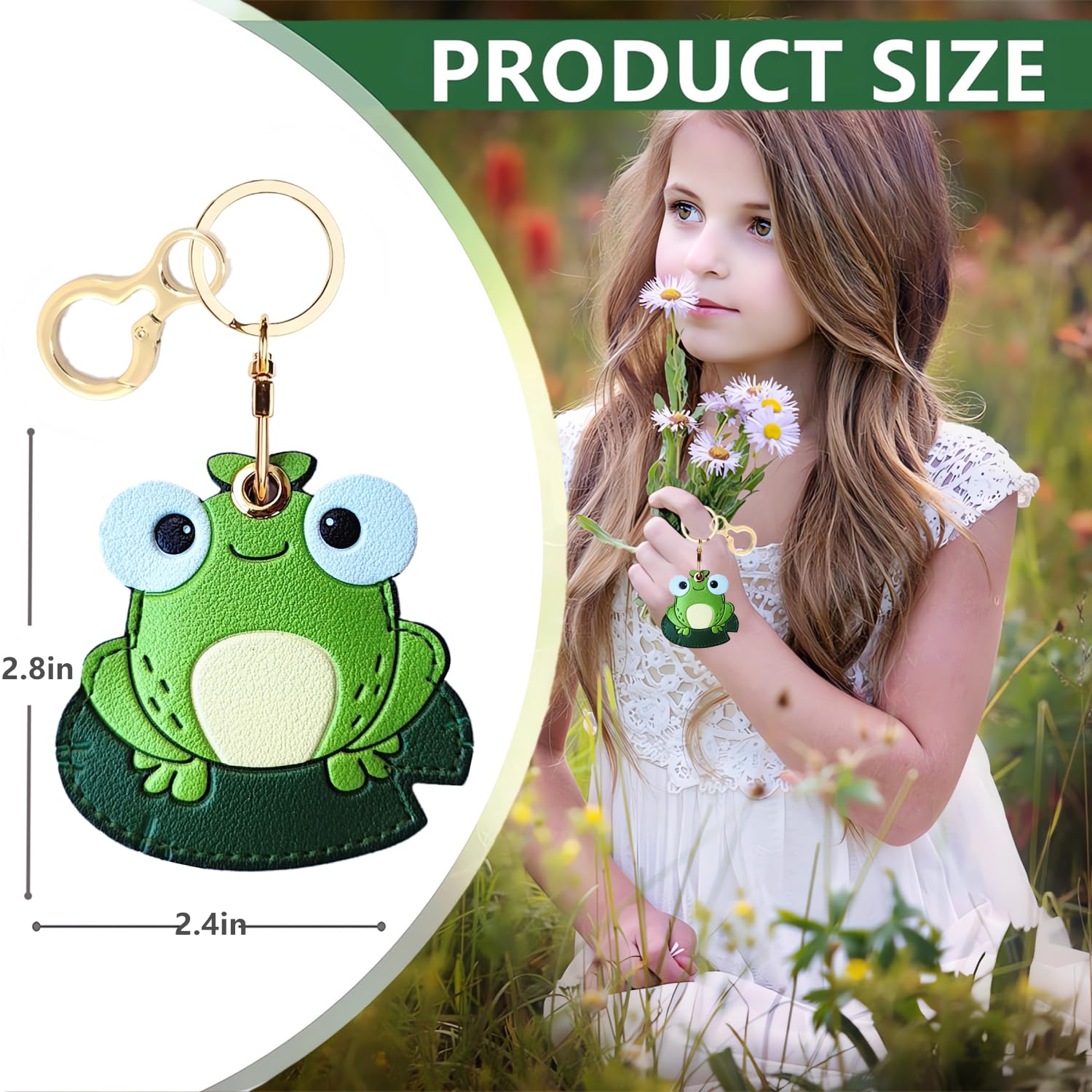 Premium Leather Keychain Holder for Apple AirTag - Cute GPS Tracker Case with Metal Key Ring | Perfect for Keys, Wallets, Backpacks & Luggage Tracking