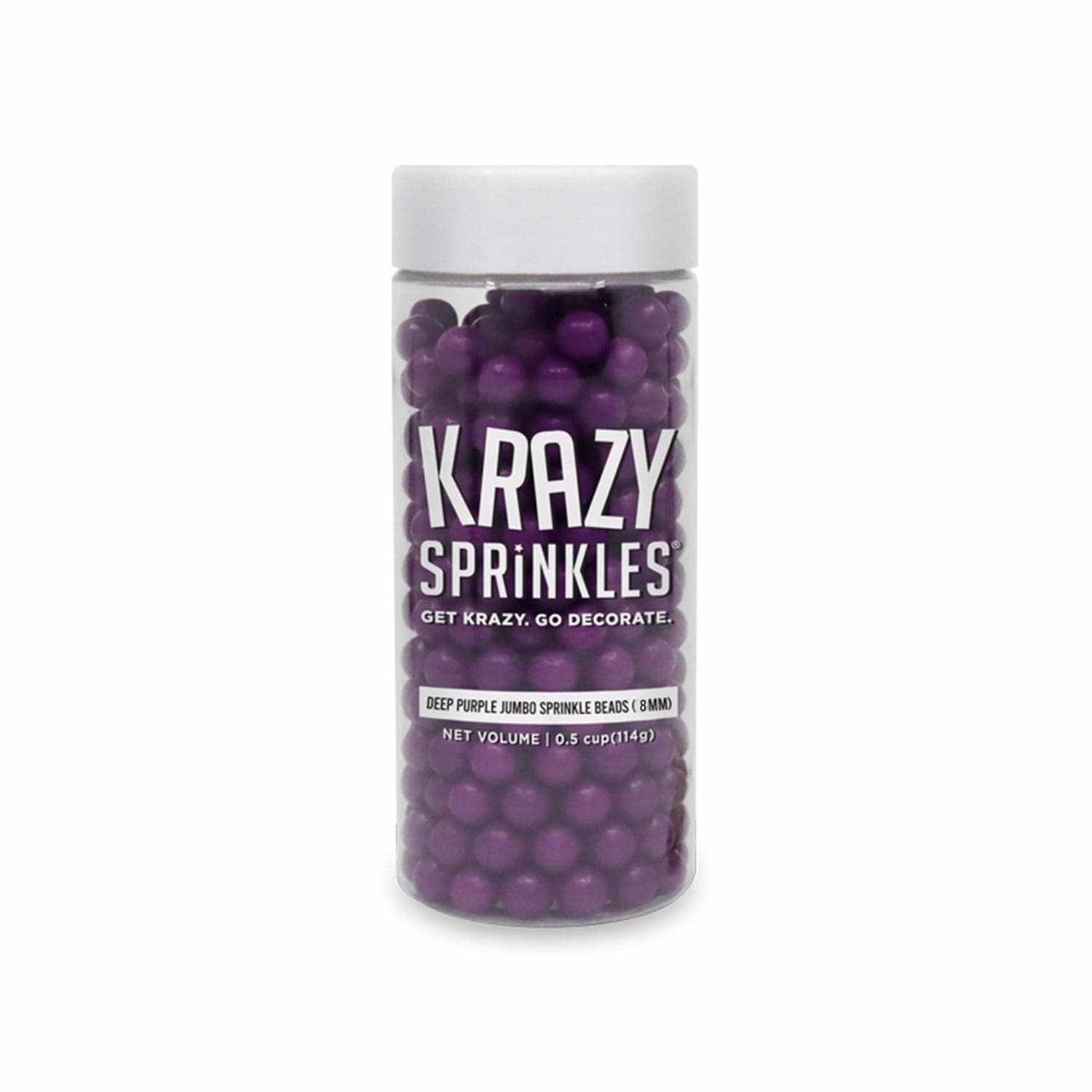 8mm Deep Purple Sprinkle Beads Bulk (24-Pack) - Perfect for Jewelry Making, DIY Crafts, and Cake Decorations
