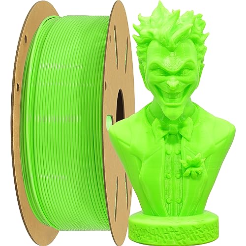 Premium Lime Green PLA 3D Printer Filament - 1.75mm 1KG (2.2lbs) Cardboard Spool - High-Quality PLA Filament for FDM 3D Printers & 3D Printing Pens - Perfect for DIY Projects, Prototyping, and Creative Designs