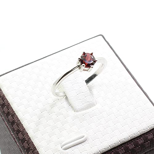 925 Sterling Silver Genuine Garnet Ring for Women - Elegant & Durable Everyday Jewelry for Work, Date Night & Special Occasions