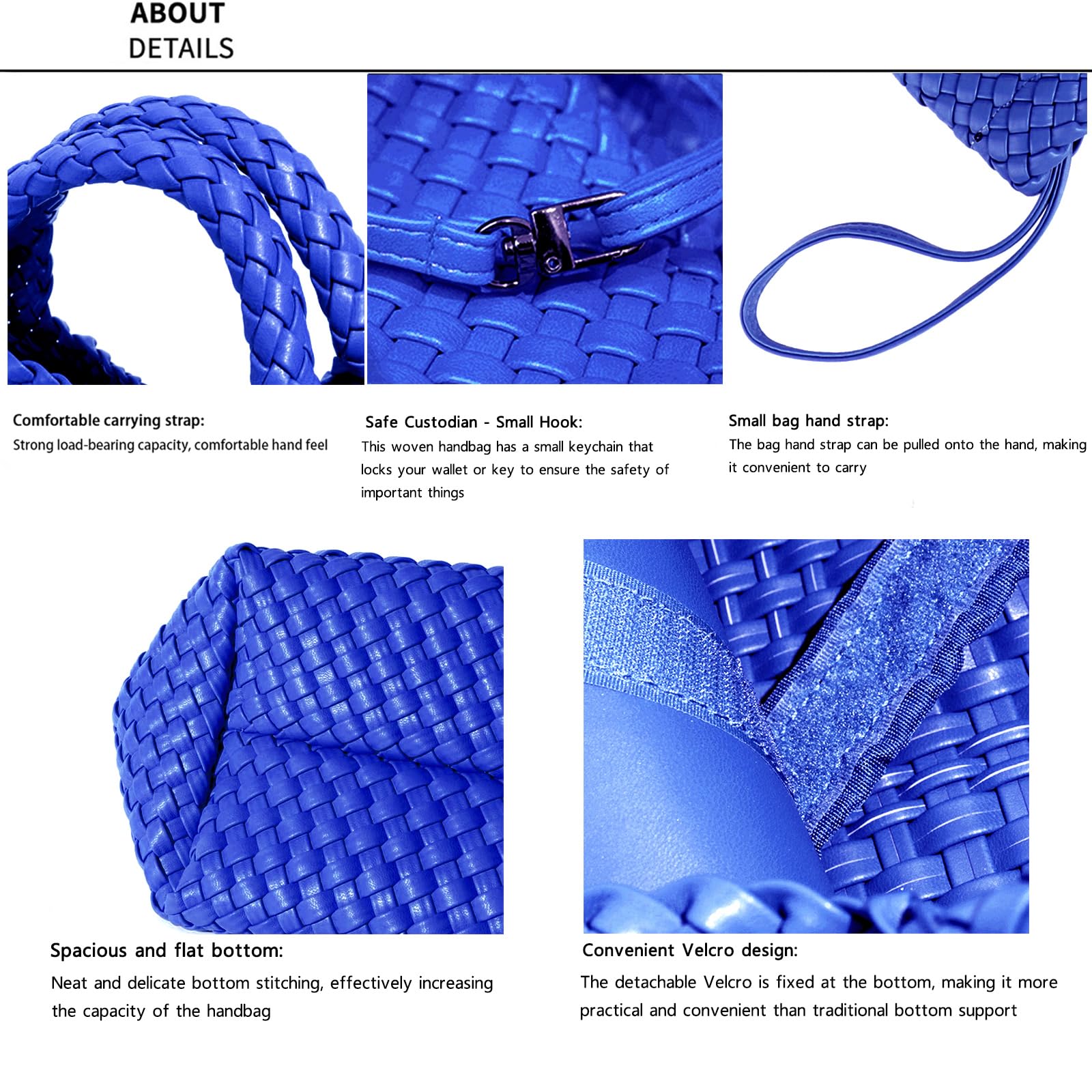 JINMANXUE Women's Fashion Woven Tote Bag - Large Capacity Shopper Bag for Travel, Work & Daily Use | Stylish Shoulder Purse for Women | Perfect for Beach, Shopping & Office Commute