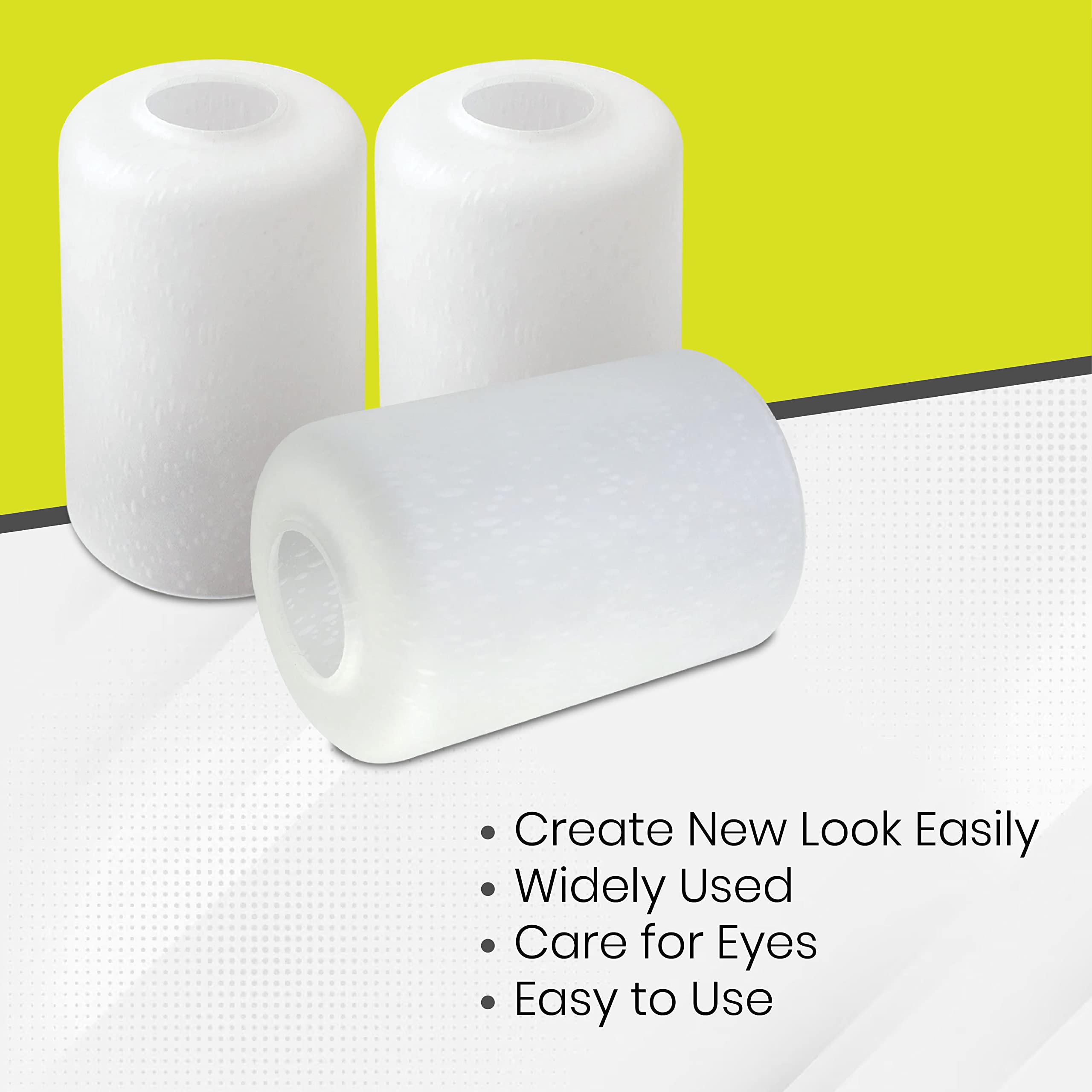 3 Pack Frosted White Seeded Glass Lamp Shades - Bubble Cylinder Design for Pendant Lights, Table Lamps & Chandeliers (1-5/8