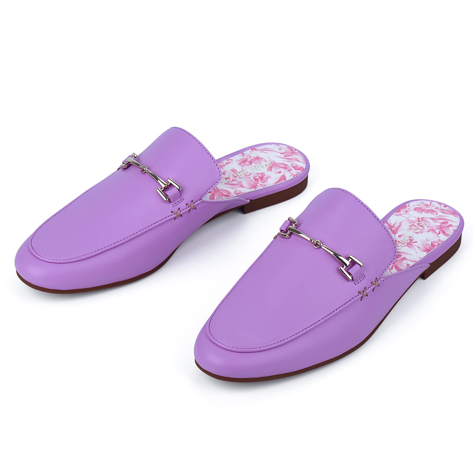 JENN ARDOR Women's Pointed Toe Backless Mules - Comfortable Flats & Clogs for Casual Wear, Office, and Home Slippers
