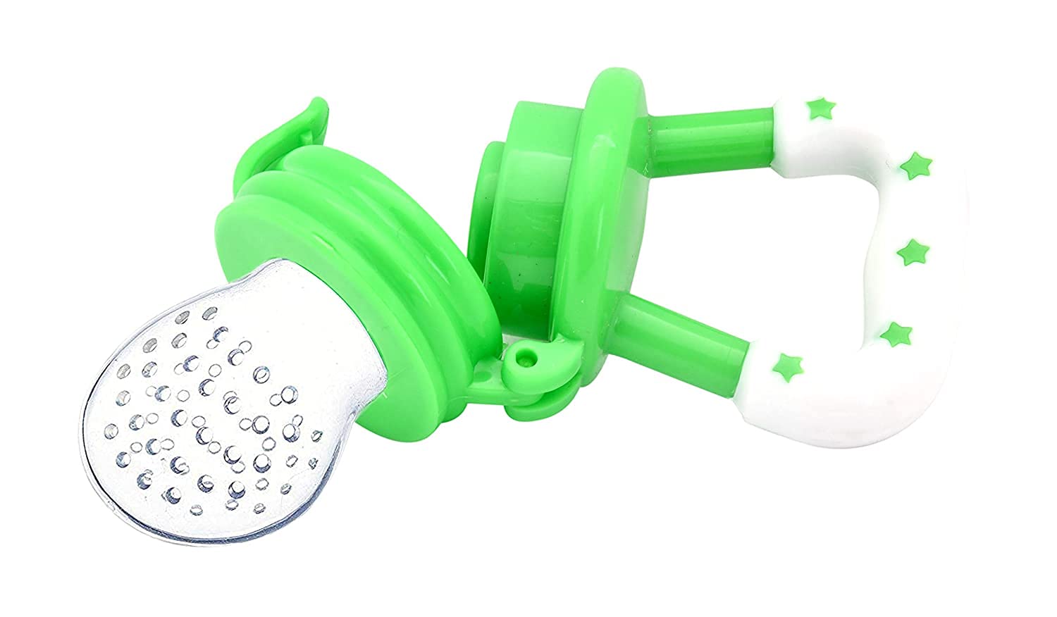 Ganpati Enterprises Baby Fruit Nibbler Feeder - Safe Silicone Pacifier for Infants 4+ Months - BPA-Free Teething Toy & Feeding Set (Multicolor) - Perfect for Purees, Teething Relief & On-the-Go Snacks