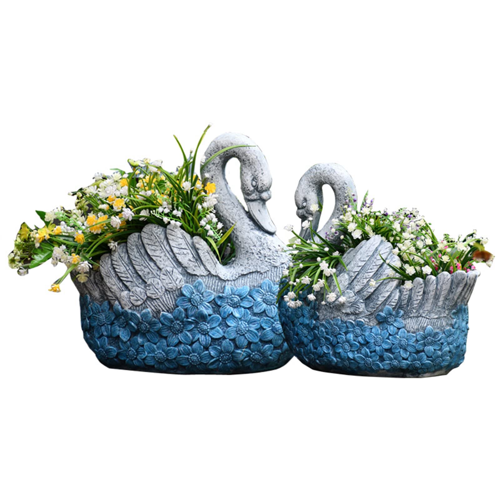 Decorative Swan Plant Pots for Succulents & Flowers - Mini Ceramic Planter for Home, Office, Window, Bookshelf, Garden, Bonsai | Perfect for Indoor Decor & Gift Ideas