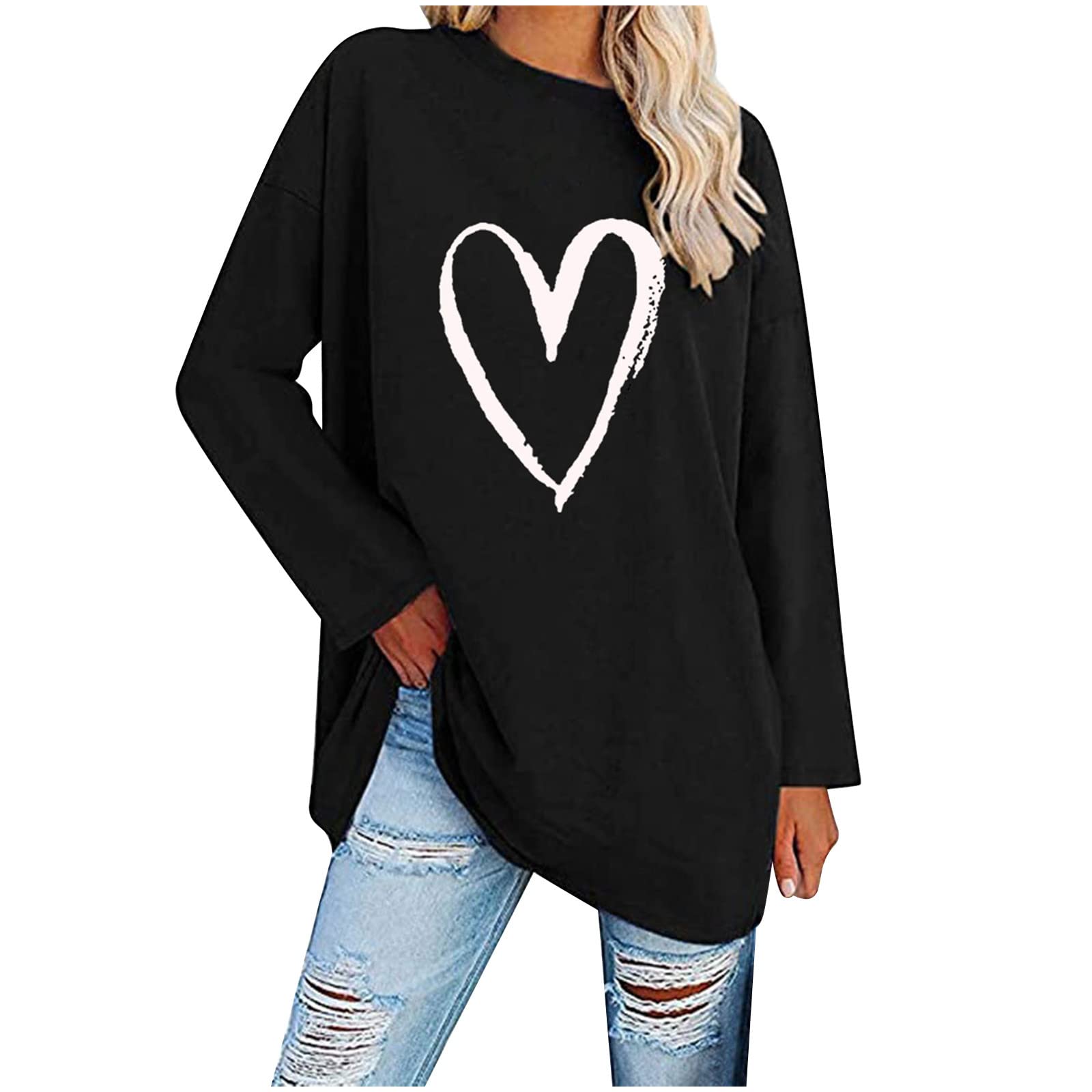 **Women's Halloween Long Sleeve Oversized T-Shirt - Loose V-Neck Henley Button Down Shirt for Women - Perfect for Costume Parties, Trick or Treat & Fall Fashion**