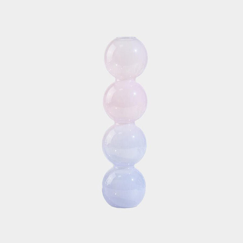 Pastel Glass Bubble Vase - Elegant Home Decor for Centerpieces, Wedding Decorations & Floral Arrangements | Perfect for Living Room, Dining Table & Gift Giving
