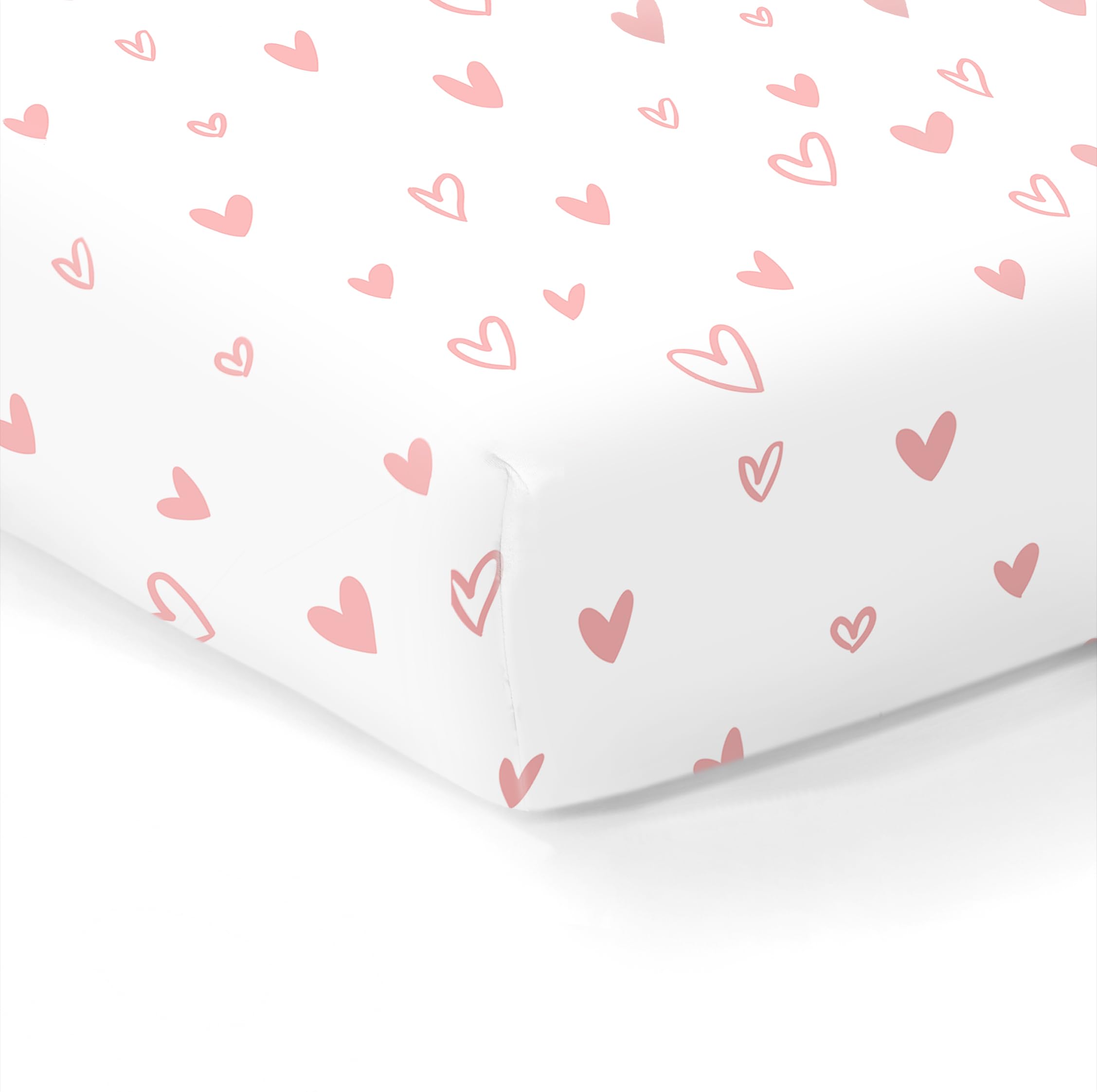 100% Organic Cotton Fitted Crib Sheets for Standard Toddler Mattresses 28