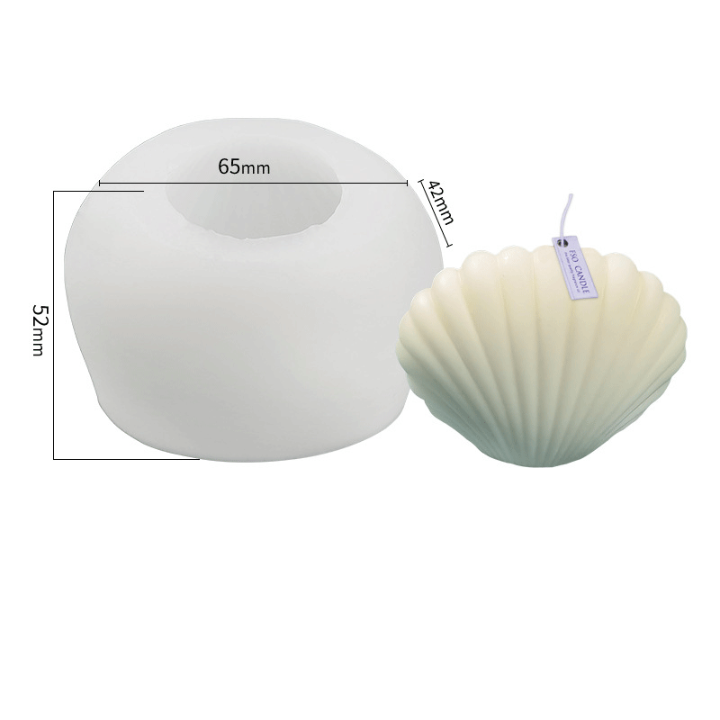 Premium Clam Shell Silicone Candle Mold - 52mm Height for DIY Soy Wax Candles, Home Decor & Gift Making