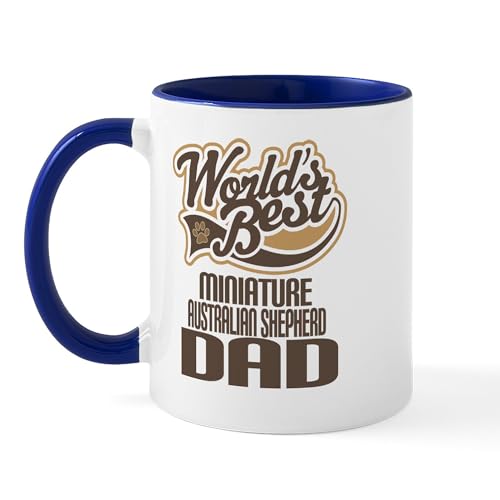 White/Navy Inside - Miniature Australian Shepherd Dad Mug