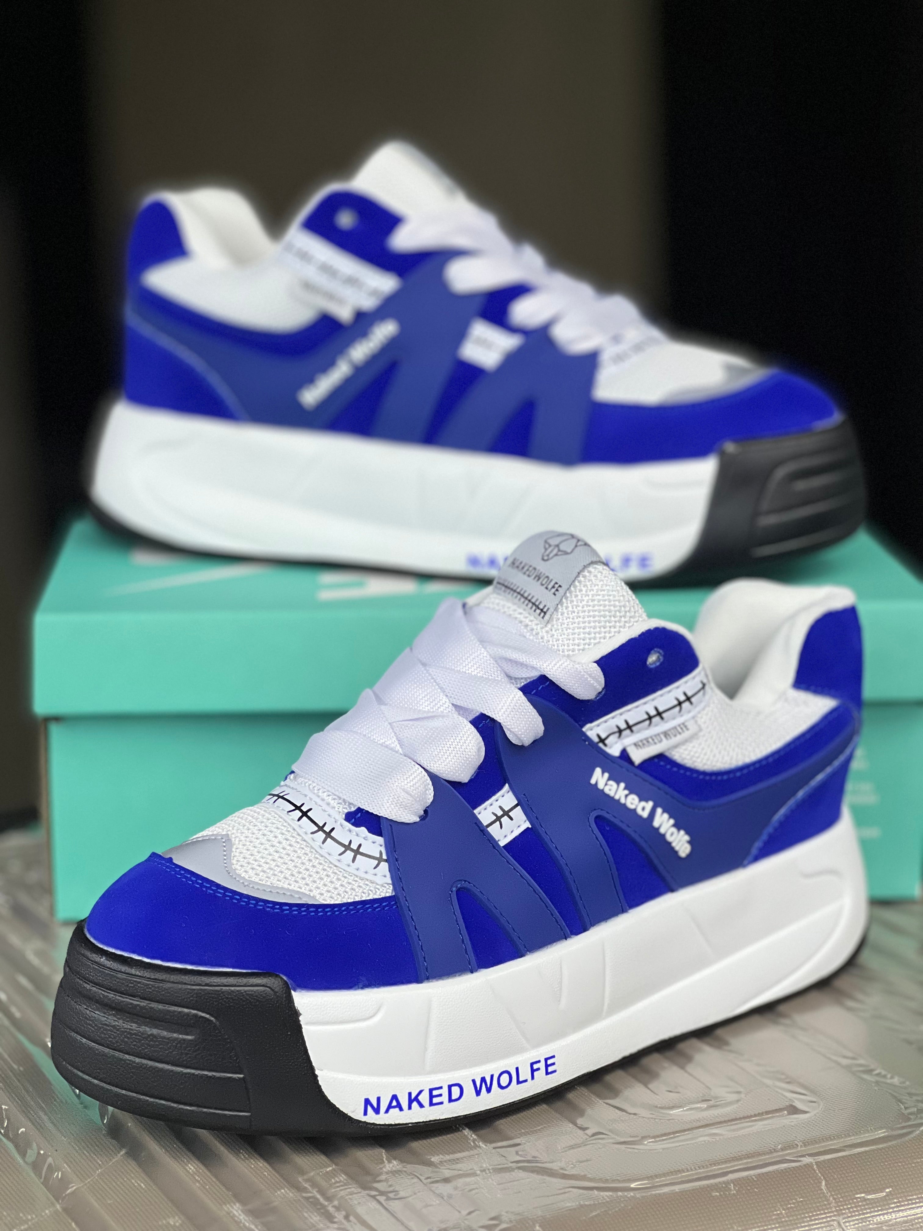Naked Wolfe Blue Sneakers for Women - Trendy Casual Shoes for Walking, Running & Everyday Wear