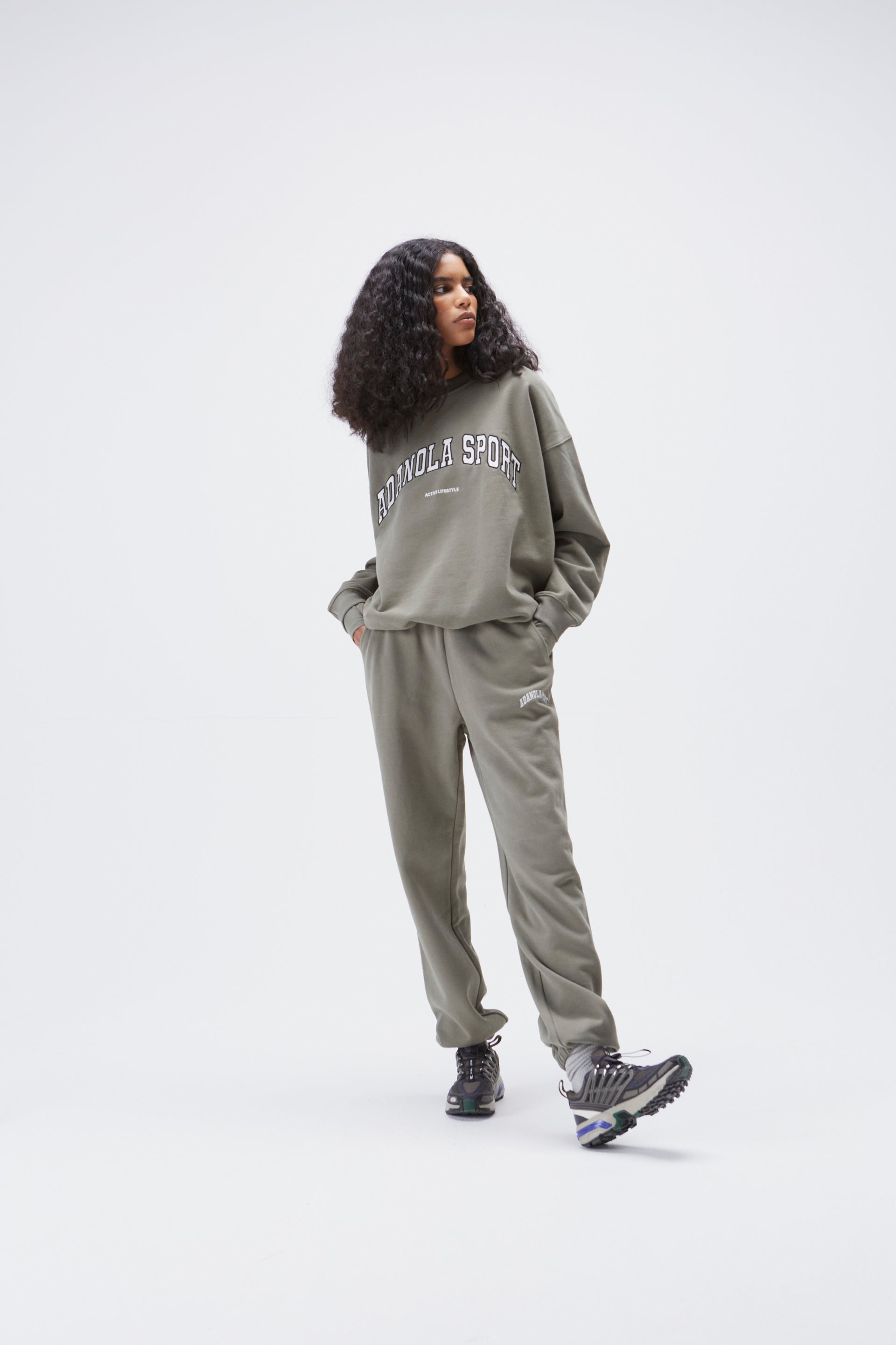 AS Oversized Sweatshirt for Women - Olive Green Pullover Hoodie | Soft Fleece Loungewear for Casual Wear, Athleisure & Street Style Fashion