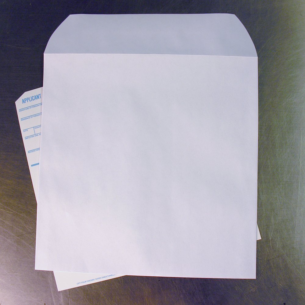 Secure Fingerprint Card Envelopes - 250 Pack (6.5x3.5 Inches) for Law Enforcement, Background Checks & Official Documentation - Acid-Free Archival Quality Paper for Long-Term Storage