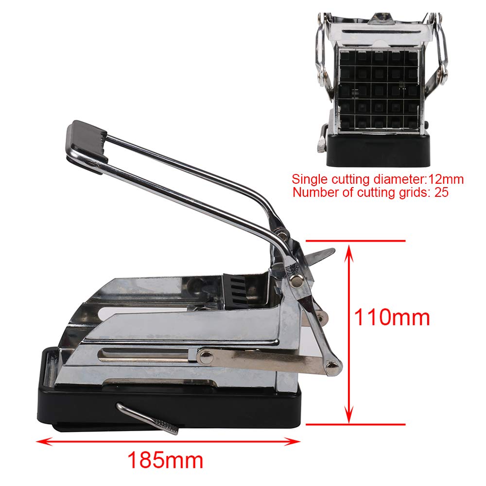 Premium Stainless Steel French Fry Cutter for Potatoes, Carrots & Veggies | Heavy Duty Potato Slicer for Homemade Fries, Veggie Sticks & Snacks | Perfect for Restaurants, Home Cooking & Meal Prep