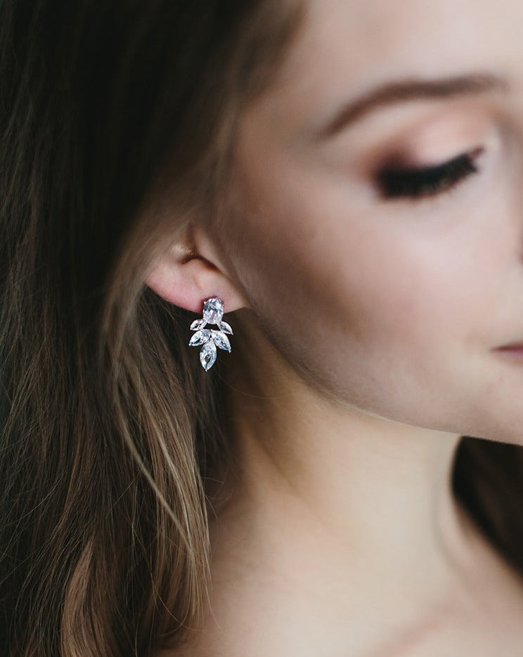 Trisha CZ Stud Earrings for Women – Sparkling Cubic Zirconia Earrings for Everyday Wear, Parties & Gifts | Hypoallergenic & Comfortable