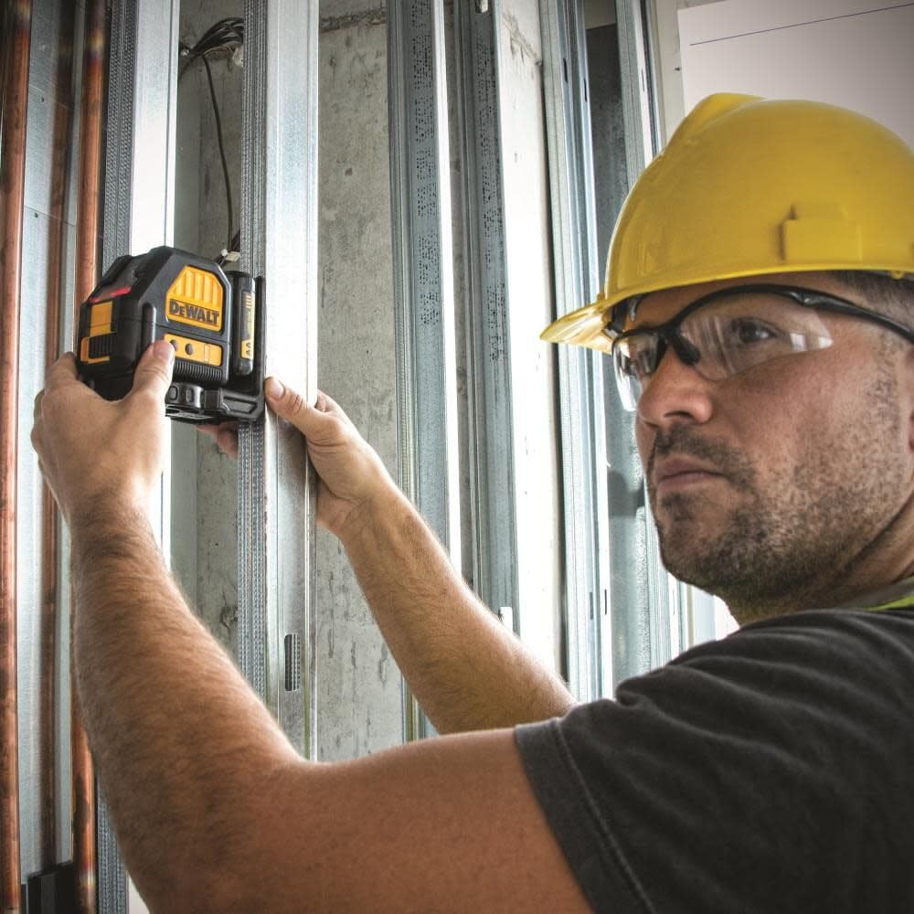 DEWALT 12V MAX Cross Line Laser Level with Red Beam - Self-Leveling Tool for Construction, Remodeling & DIY Projects (DW088LR) - Perfect for Wall Alignment, Tile Installation & Picture Hanging