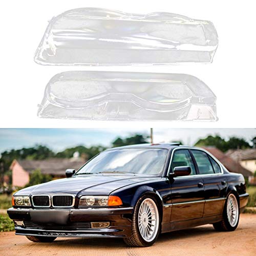 BMW 7-Series E38 Facelift (1999-2001) Clear Headlight Lens Cover - Left & Right Front Headlamp Housing Replacement - Perfect for Night Driving & Car Restoration Projects