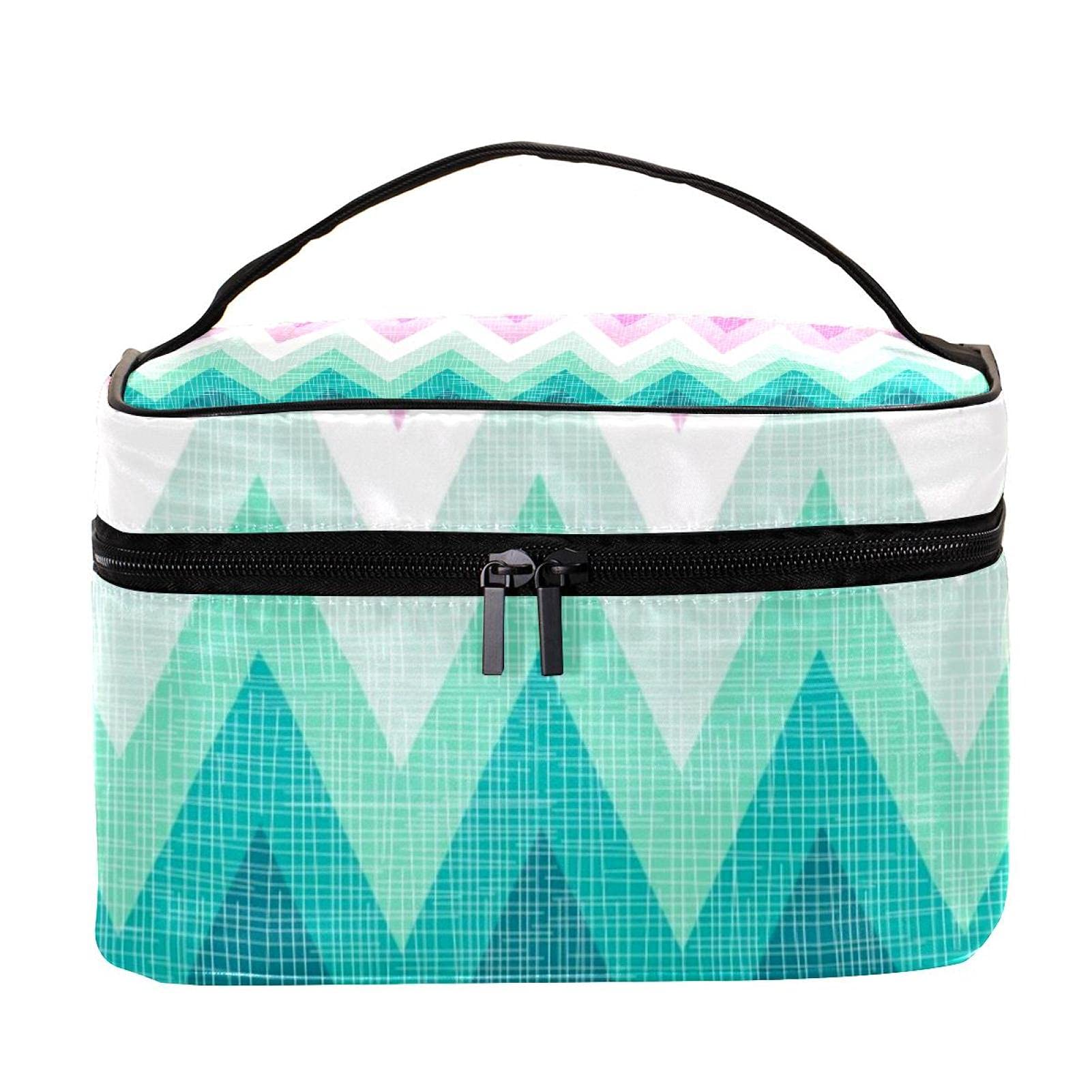 Colorful Waves Cosmetic Bag - Large Travel Makeup Organizer for Women | Perfect for Vacation & Daily Use