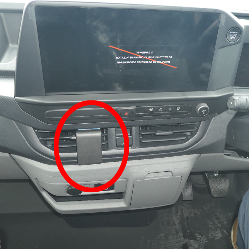 ClicOn No Holes Angled Dash Mount for Ford Transit Custom 2024 - Secure Phone Holder for Hands-Free Navigation | Perfect for Delivery Drivers & Road Trips