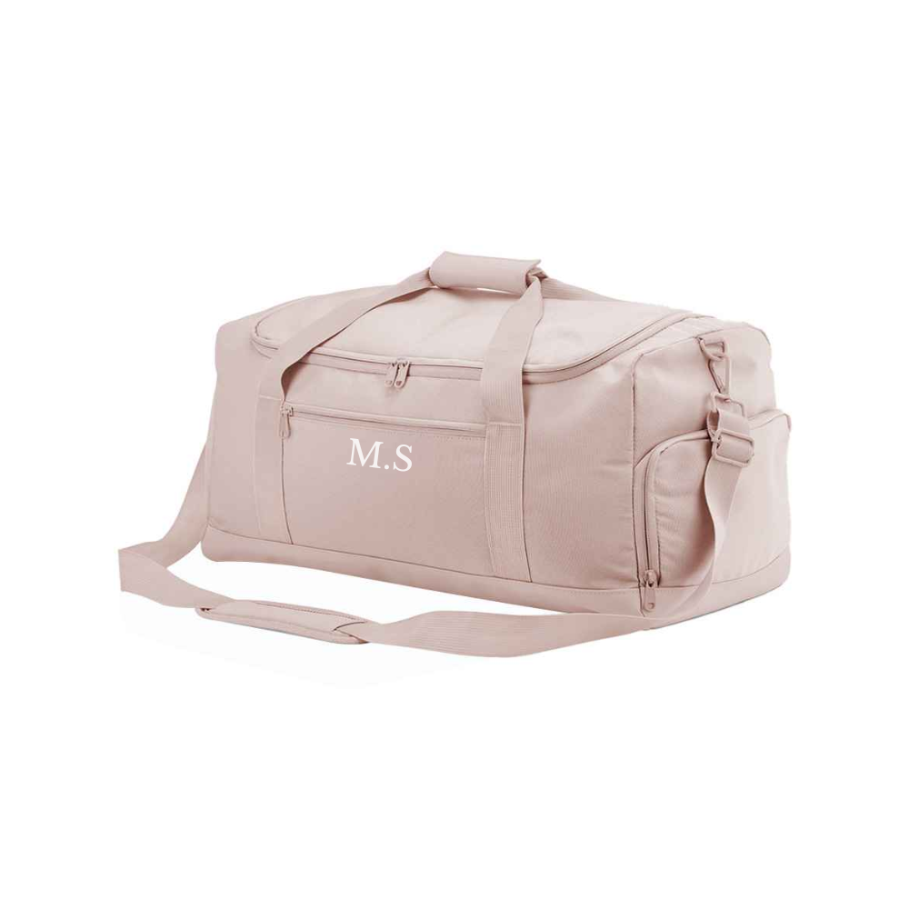 Personalized Boston Initial Medium Holdall Duffle Bag - Custom Monogram Travel Bag for Gym, Weekend Getaways & Sports Gear Storage
