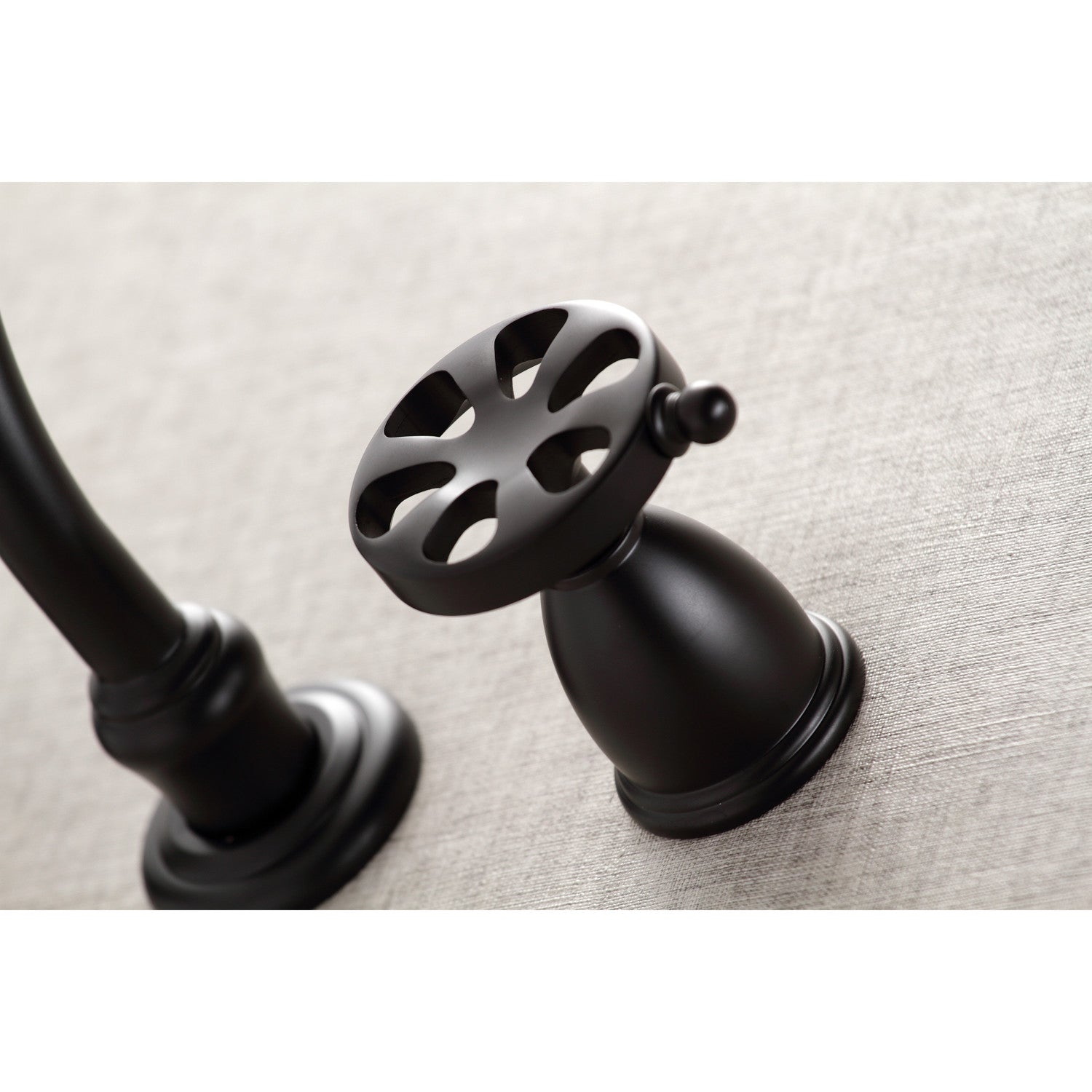 Belknap KS3020RX Matte Black Wall Mount Roman Tub Faucet - Two Handle 3 Hole Bathroom Fixture for Luxury Soaking Tubs & Spa Retreats