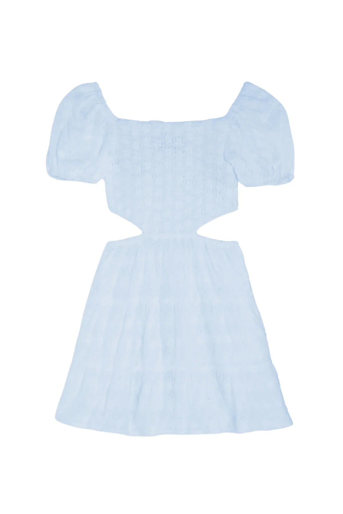 Katie J Baby Blue Phoenix Dress for Girls - Elegant Floral Print Party Gown for Special Occasions, Birthday, Photo Shoots & Formal Events