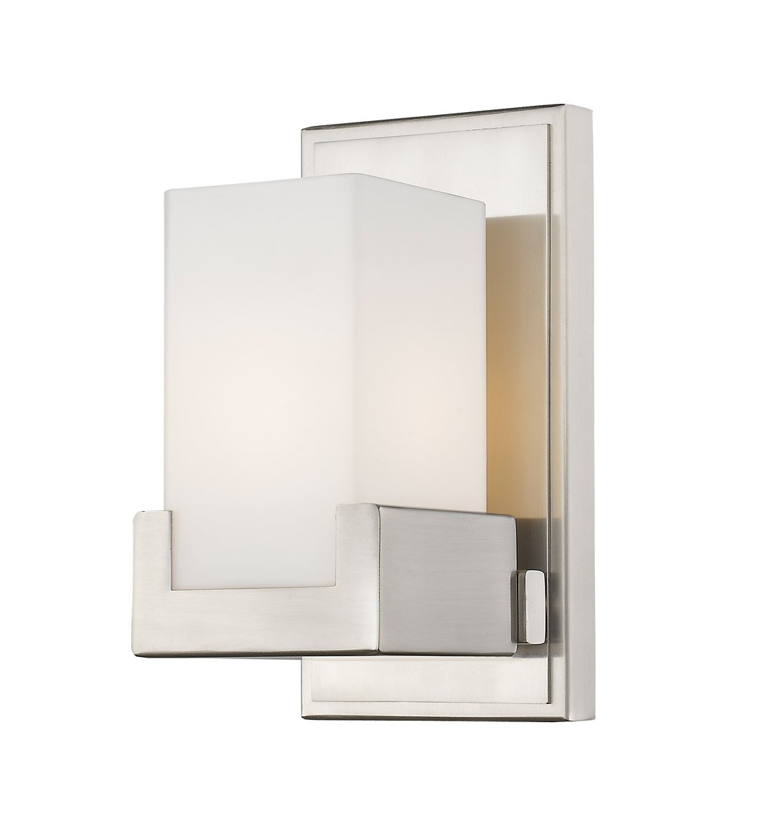 Brushed Nickel Bathroom Vanity Light with Integrated LED - 5 Inch, 8 Watts for Modern Bathroom & Powder Room Lighting