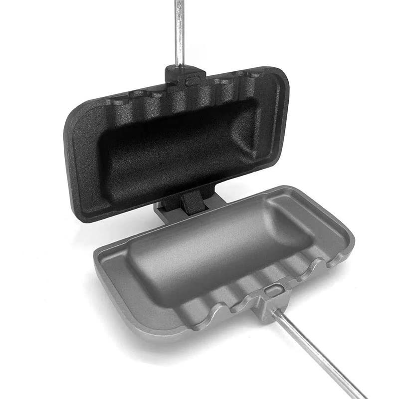 Non-Stick Double-Sided Sandwich Maker & Grill Pan - Removable Baking Tray, Foldable Design for Easy Storage - Perfect for Breakfast, Camping & Quick Meals