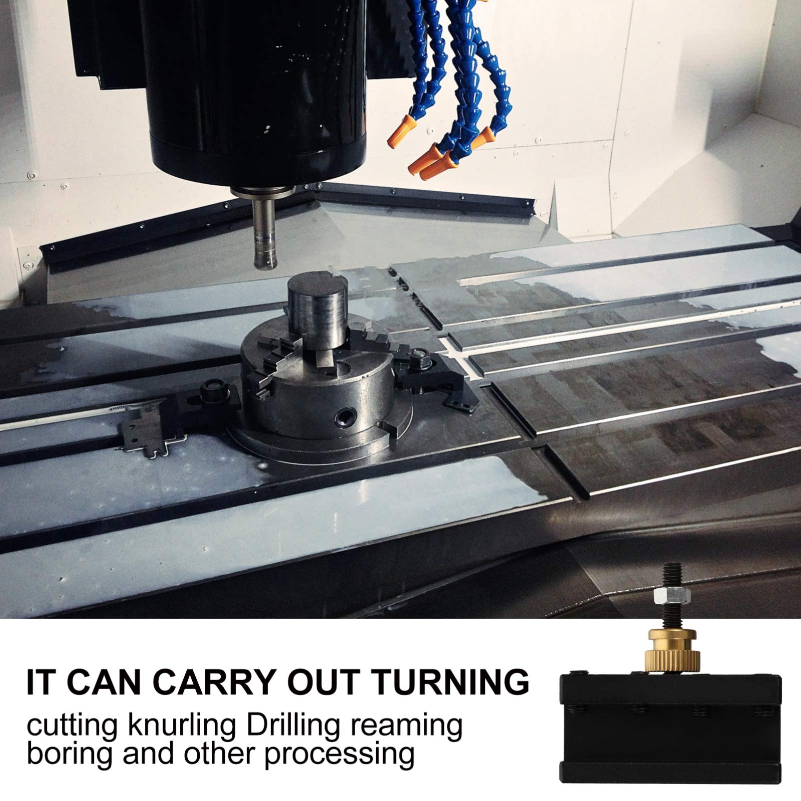 Lathe Tool Holder Kit - High Precision Lathe Cutter Holder with Tool Post Clamp for Metalworking & Woodturning | Perfect for DIY Projects & Professional Machining