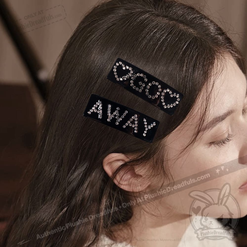 Go Away Hair Clip Set - 6 Pack Non-Slip Hair Clips for Women & Girls - Perfect for School, Work, Parties & Everyday Styling