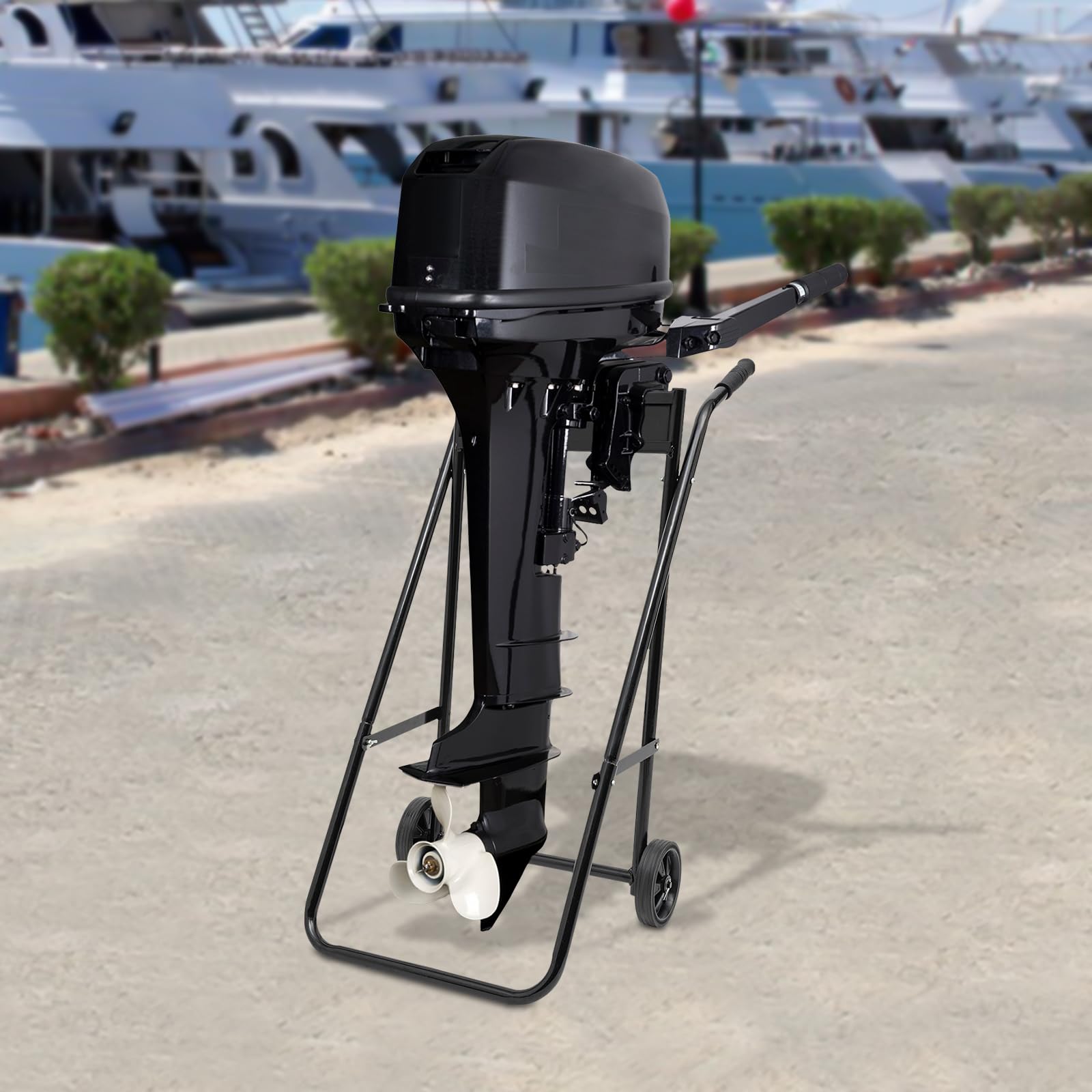 Outboard Motor Stand - Portable Boat Engine Cart for Storage & Transport
