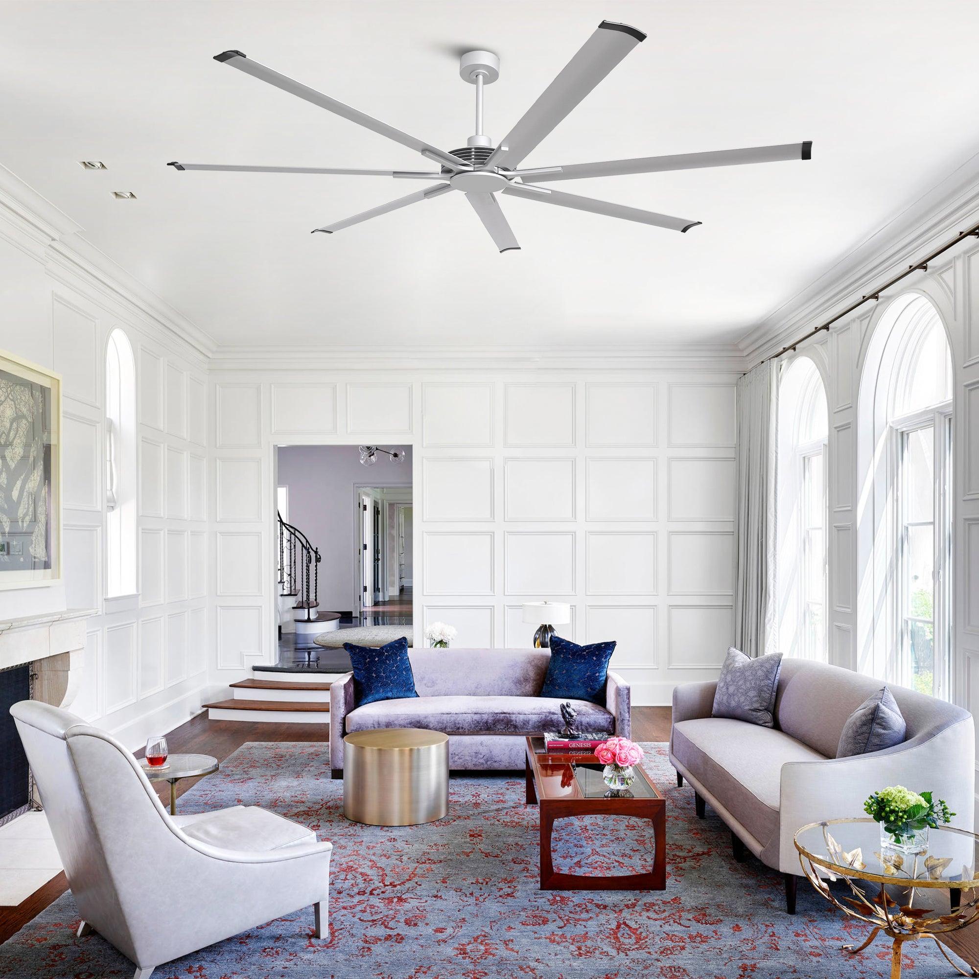 84 Inch & 100 Inch Large Ceiling Fan with Remote Control - Ultra Quiet, High Airflow for Living Room, Bedroom, or Outdoor Patio