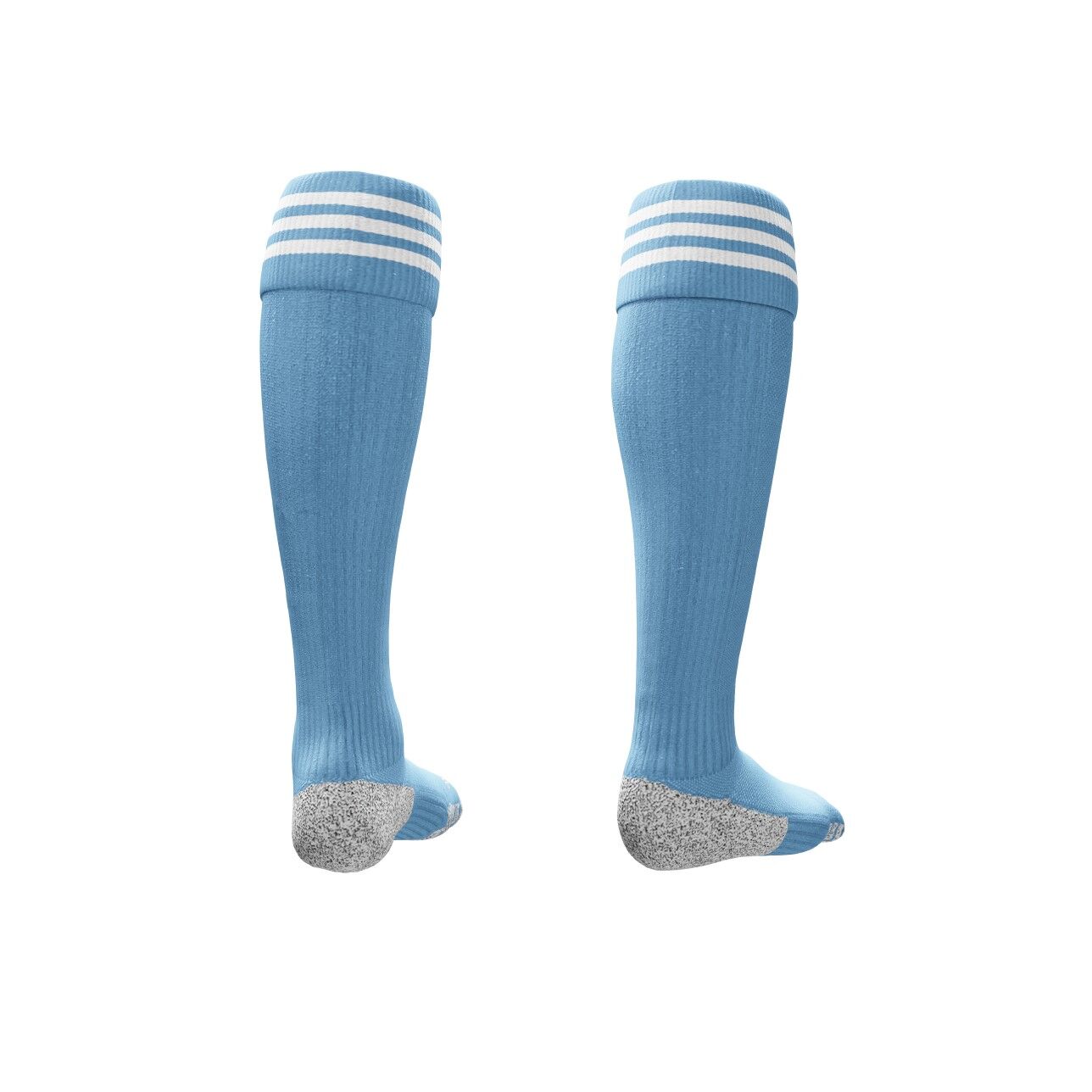 Adidas Adi 21 Athletic Socks - Sky Blue/White - Breathable Cushioned Sports Socks for Running, Basketball & Workout - Pack of 3 Pairs