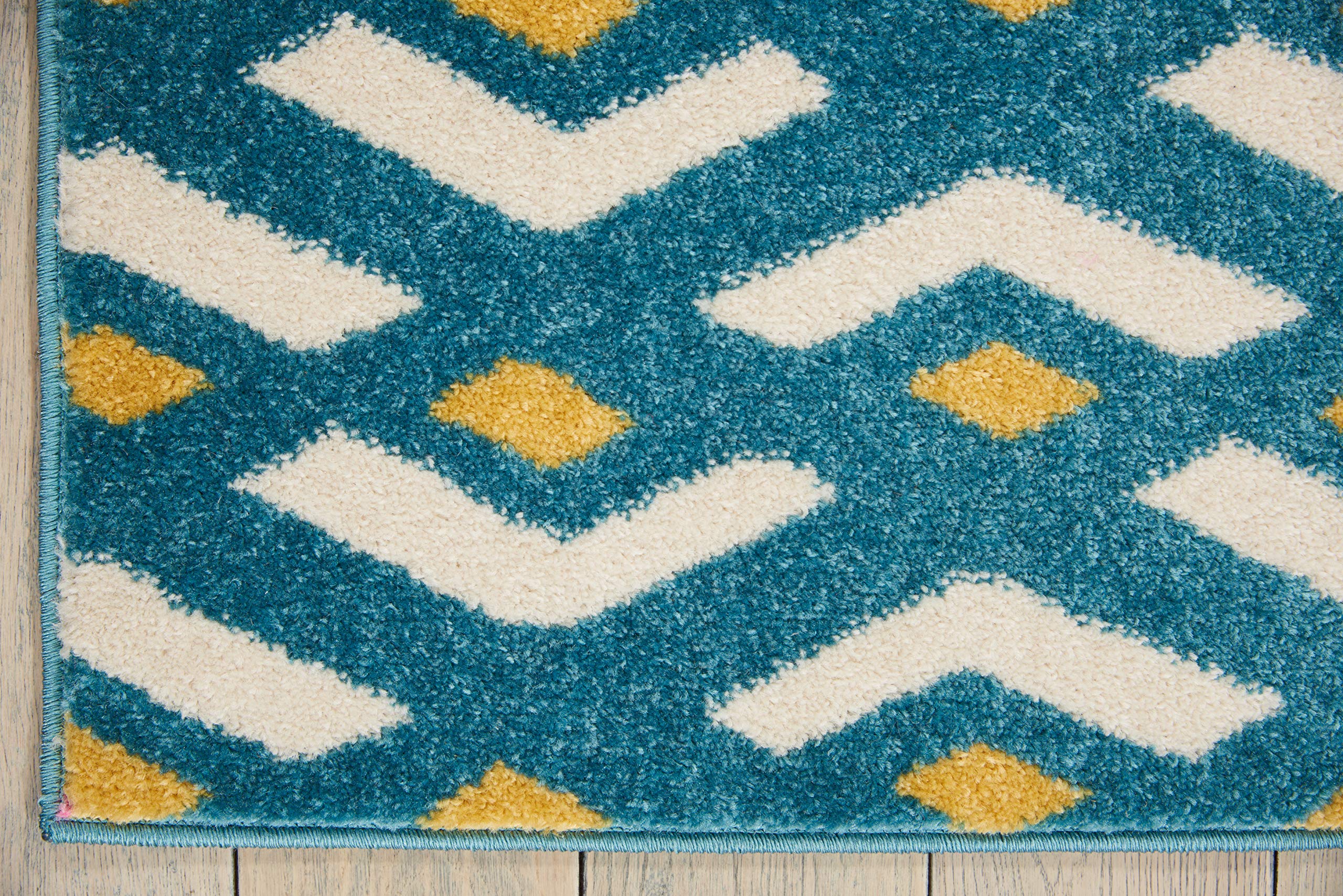 Nourison Harper Contemporary Blue 8' x 10' Area Rug - Easy Cleaning, Non-Shedding, Stain Resistant - Perfect for Bedroom, Living Room, Dining Room & Kitchen Decor (8x10) - Ideal for High Traffic Areas and Cozy Home Atmosphere