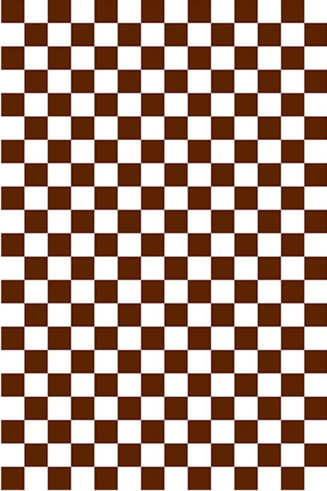 Soft Checkered Shag Area Rug 5x7 - Modern Brown & White Washable Carpet for Living Room, Bedroom, Dining Room, Hallway, Entryway, Kitchen - Indoor/Outdoor Use - Perfect for Home Decor, Cozy Spaces & High Traffic Areas