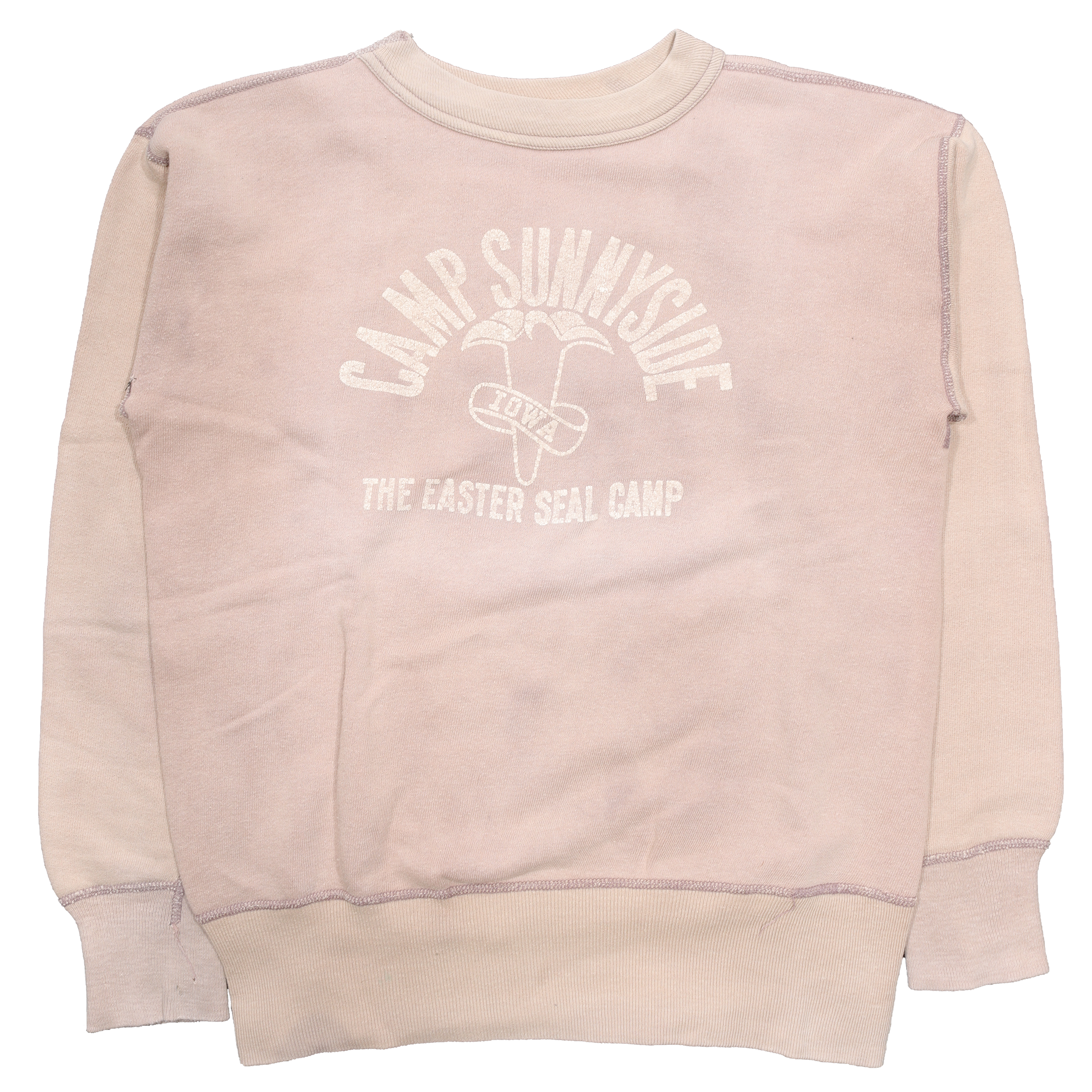 Vintage 1950s Camp SUNNYSIDE Retro Crewneck Sweatshirt - Unisex Cotton Pullover for Casual Wear, Outdoor Activities & Nostalgic Fashion