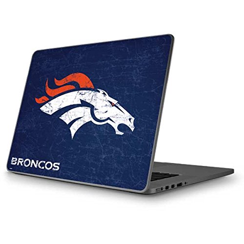 Officially Licensed NFL Denver Broncos Distressed Laptop Skin for MacBook Pro 13 (2009-2010) | Protective Vinyl Decal Cover | Perfect for Work, School & Travel