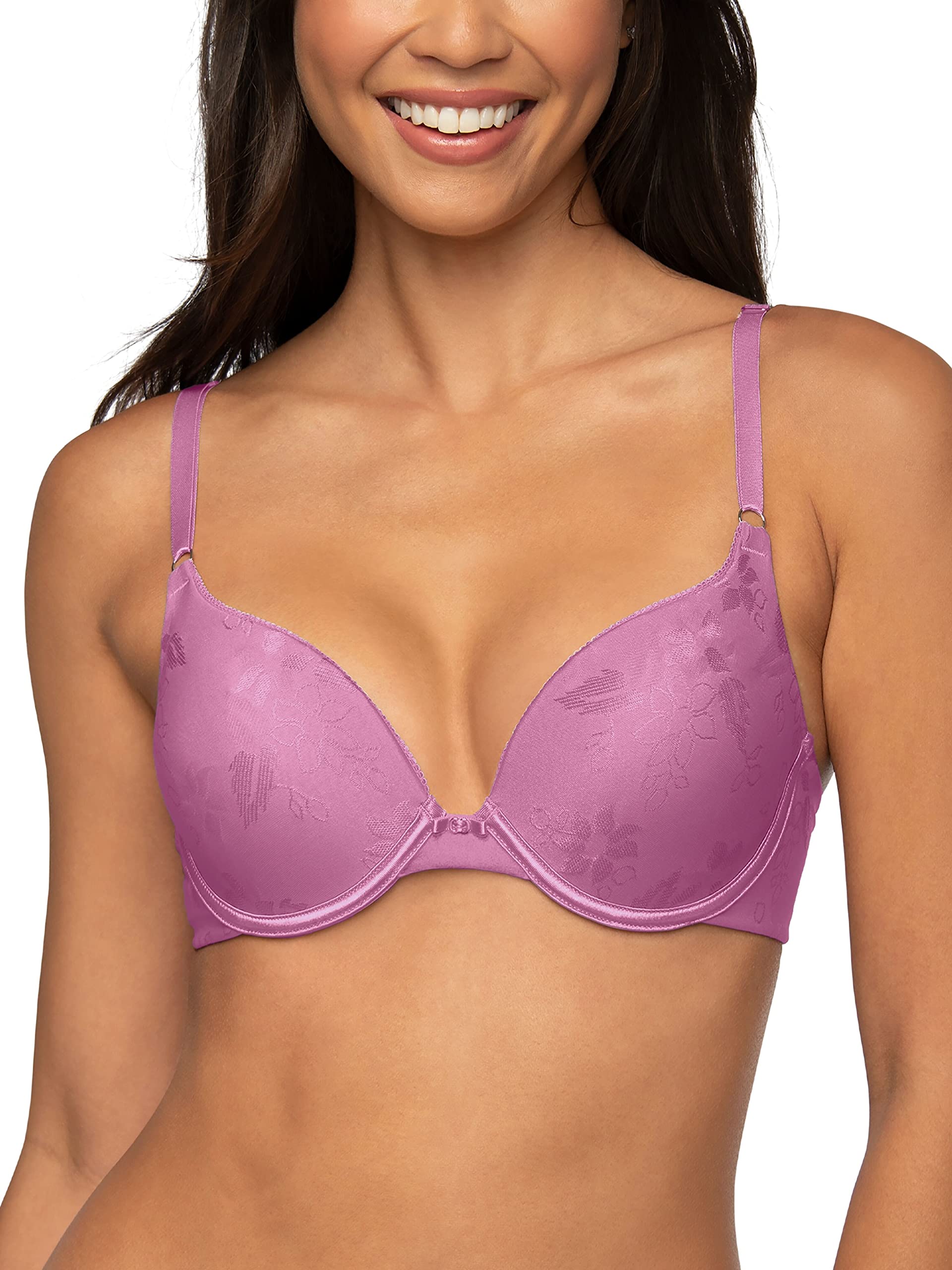Vanity Fair Women's Ego Boost Add-A-Size Push Up Bra (+1 Cup Size) - Comfortable Lace Underwire Bra for Everyday Wear & Special Occasions