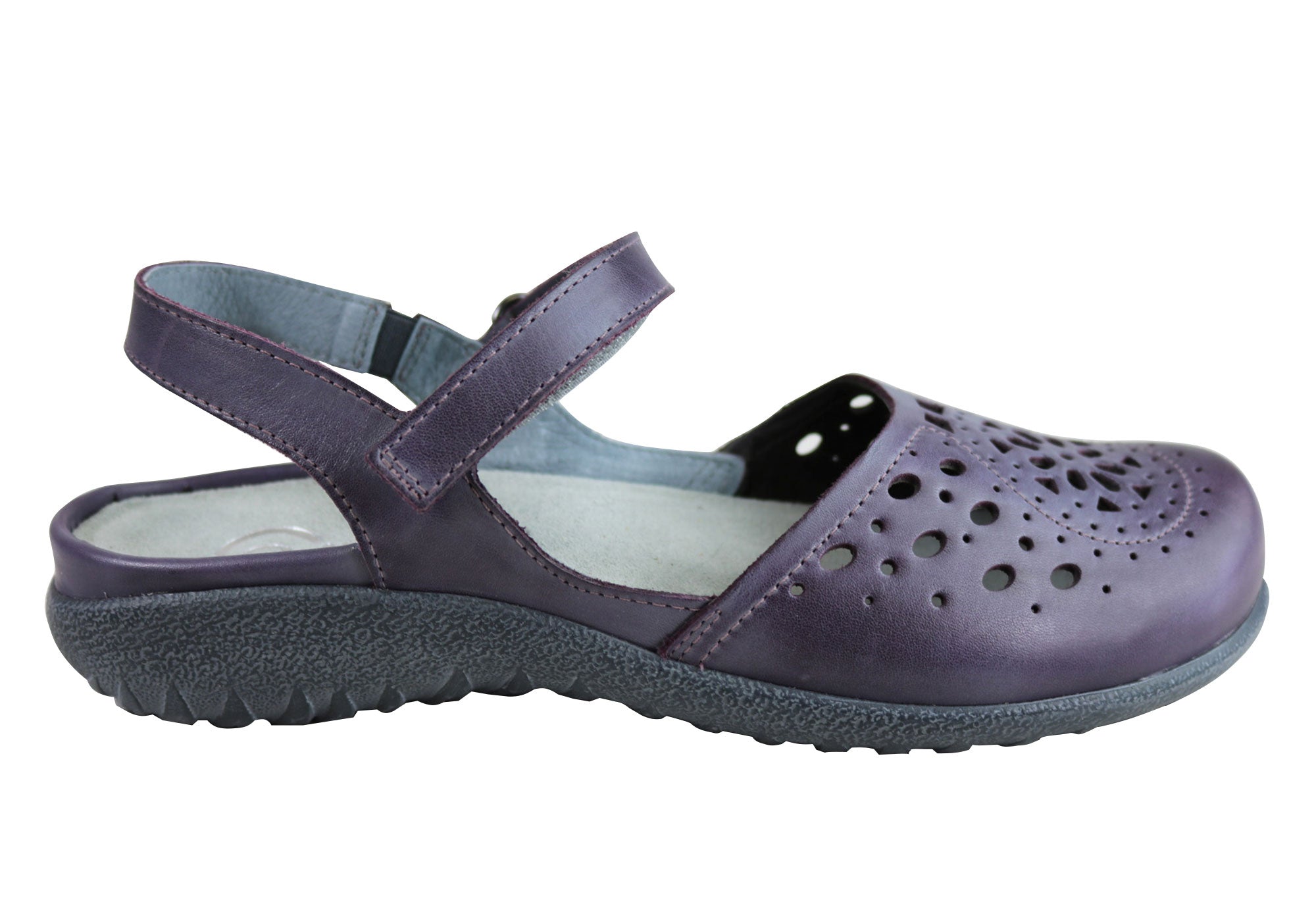 Naot Arataki Women's Orthopedic Leather Flat Sandals - Comfortable Closed-Toe Shoes for Plantar Fasciitis & Arch Support - Perfect for Work, Travel & Everyday Wear