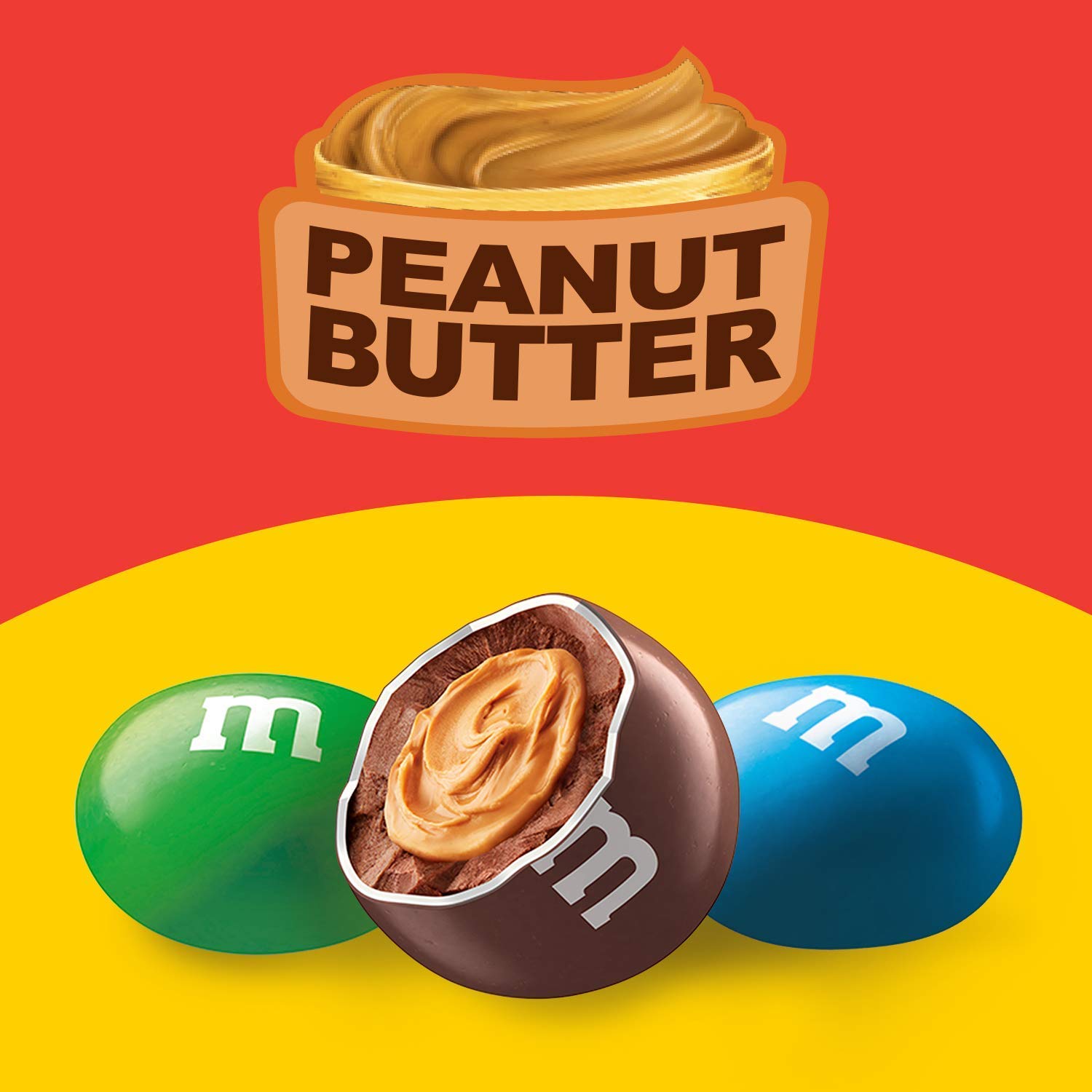 M&M'S Peanut Butter Chocolate Candy - 10 Pound Bulk Bag for Parties, Halloween, Christmas & Office Snacks | Wholesale Bulk Candy for Events & Gift Baskets