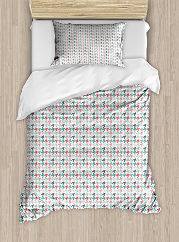 Dark Coral Mint Green